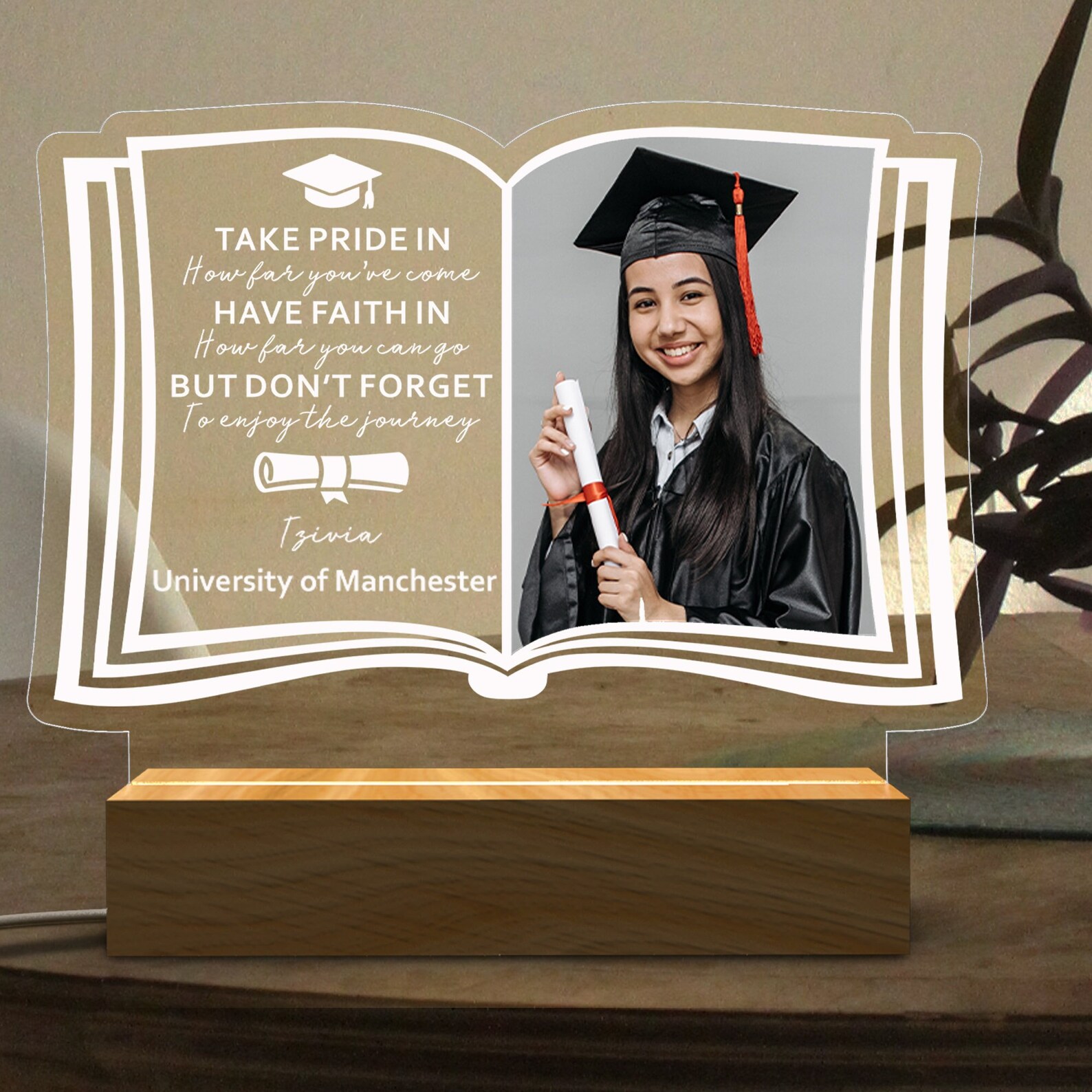 Led Luz Recuerdo para Graduacion con foto YKTG18 - Haga un click en la imagen para cerrar