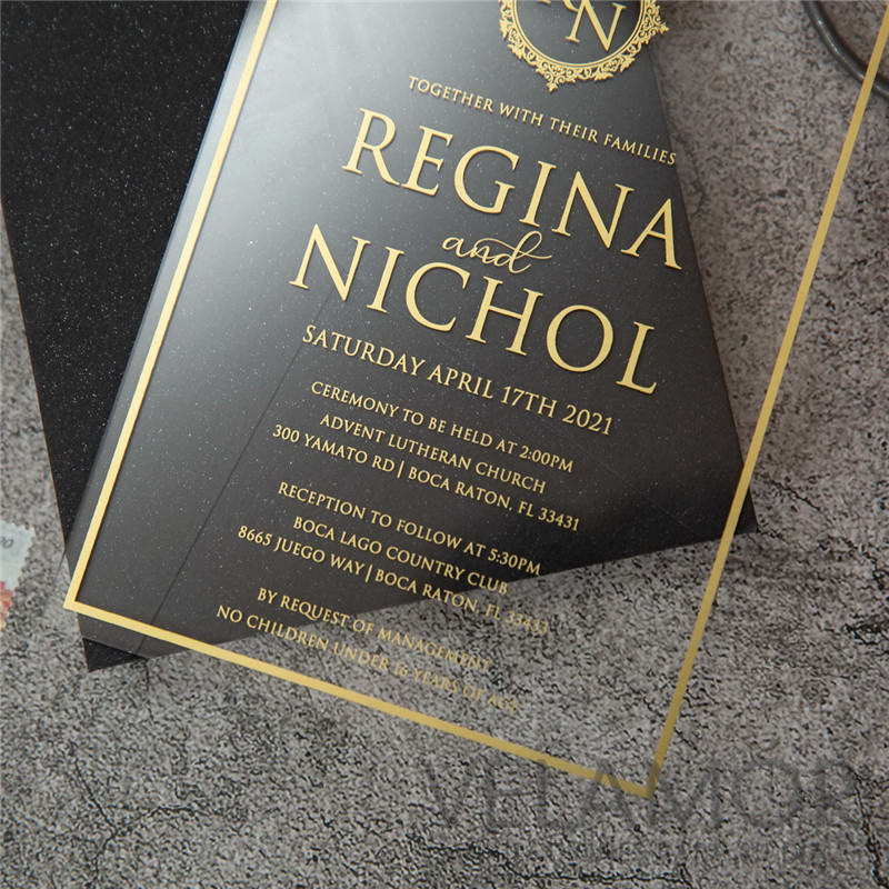 Invitacion en acrilico de ACR18