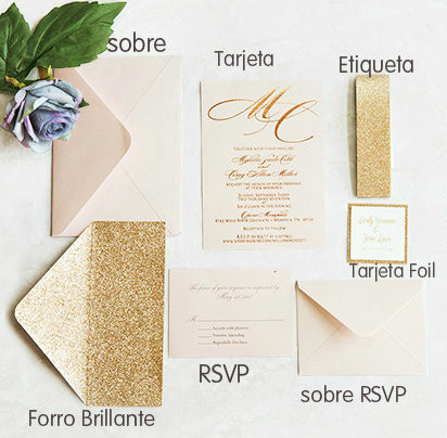 Brillante Invitacion para Boda y XV por Set DJ0009