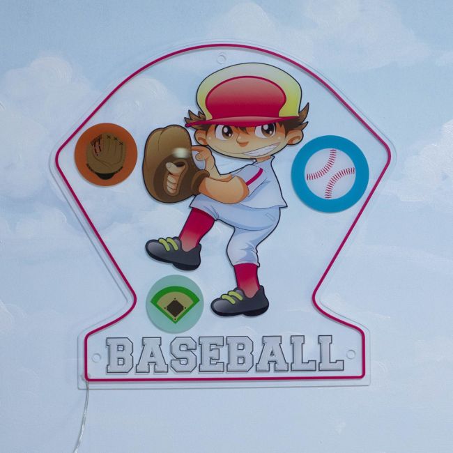 Luz de Niño de Baseball Letrero 3mm FGSG053
