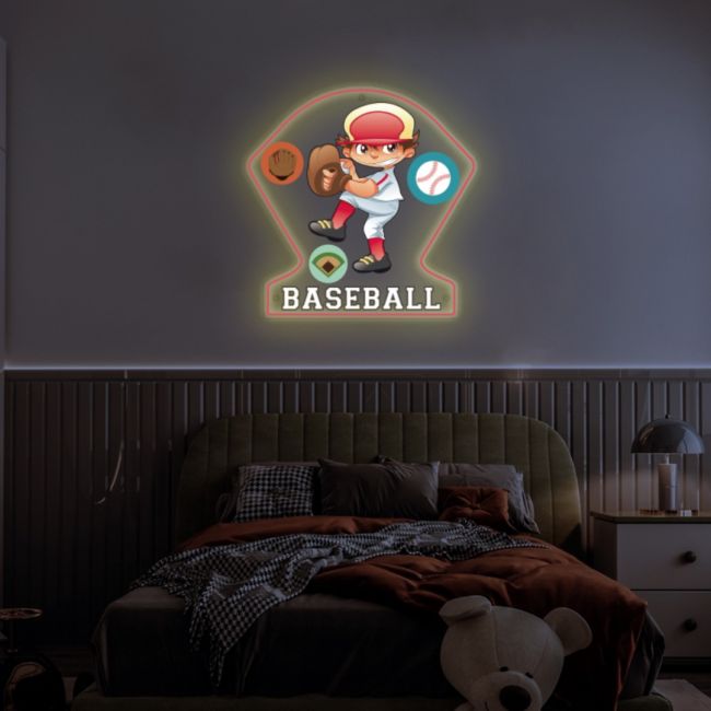 Luz de Niño de Baseball Letrero 3mm FGSG053