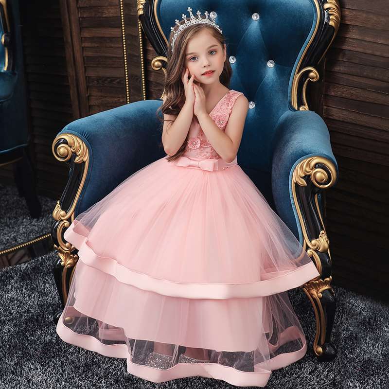 Vestidos Esponjosos Rosa para Princesitas - VPE13