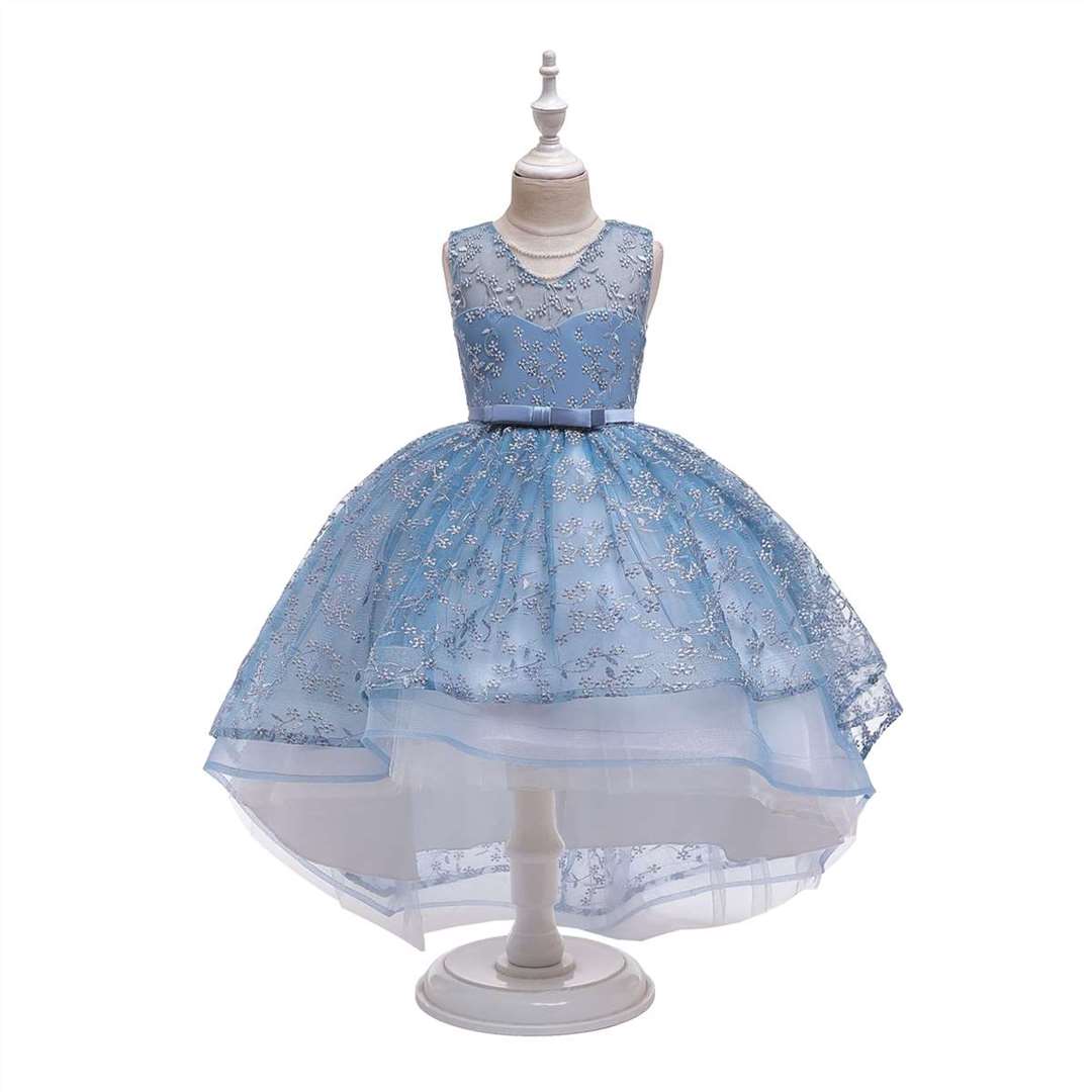 Vestidos Azul con Detalle Bordado para Princesitas - VPE15