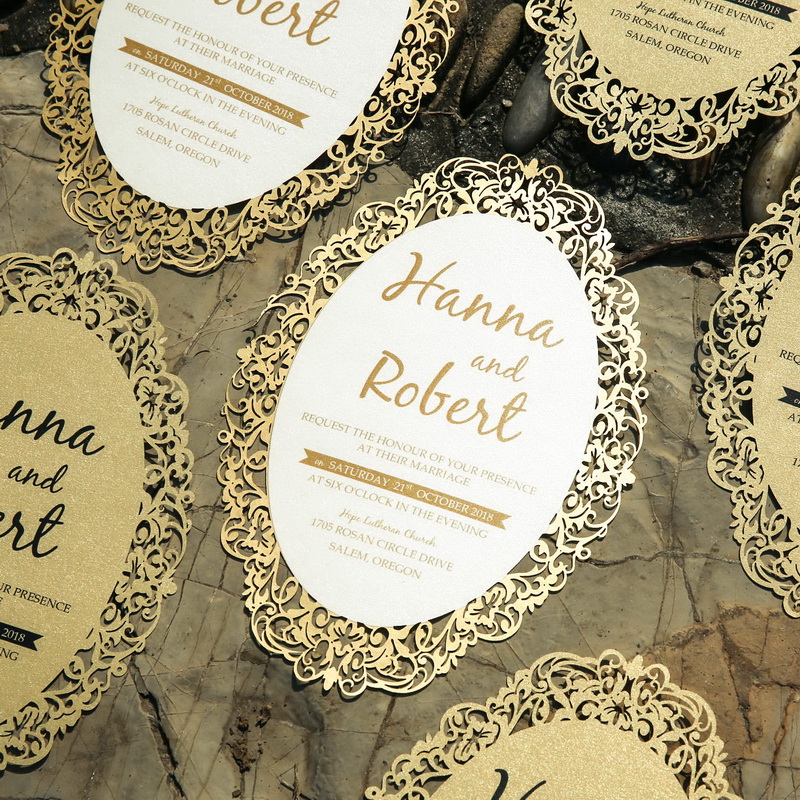 Invitación del corte del laser con Foil WFL0060F