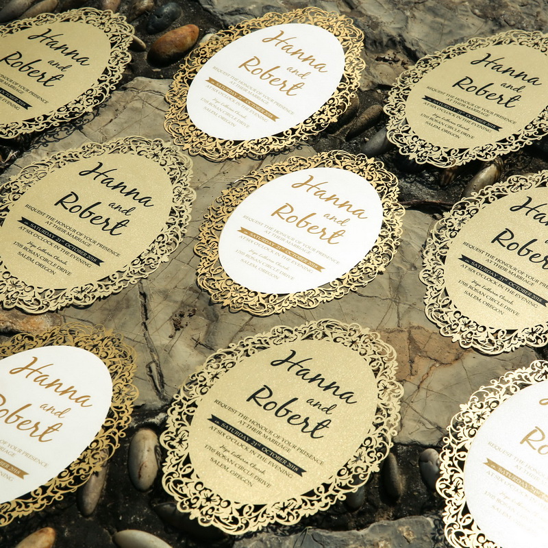 Invitación del corte del laser con Foil WFL0060F