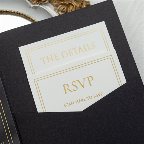Clasica Invitacion Envolvente para Boda WPFC2141