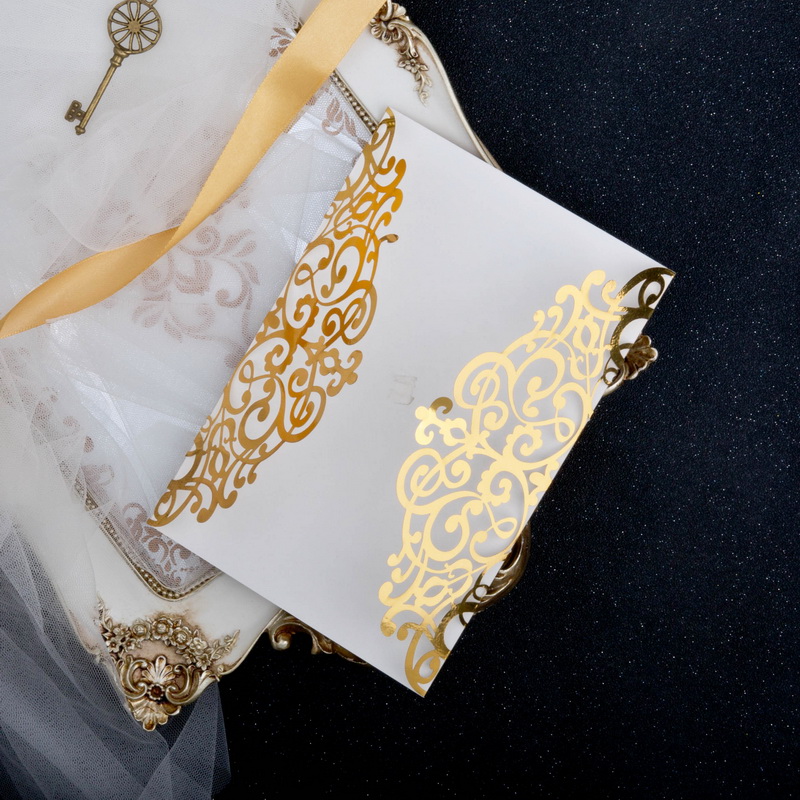 Elegante Invitacion para Boda WPL0041 en Papel Espejo