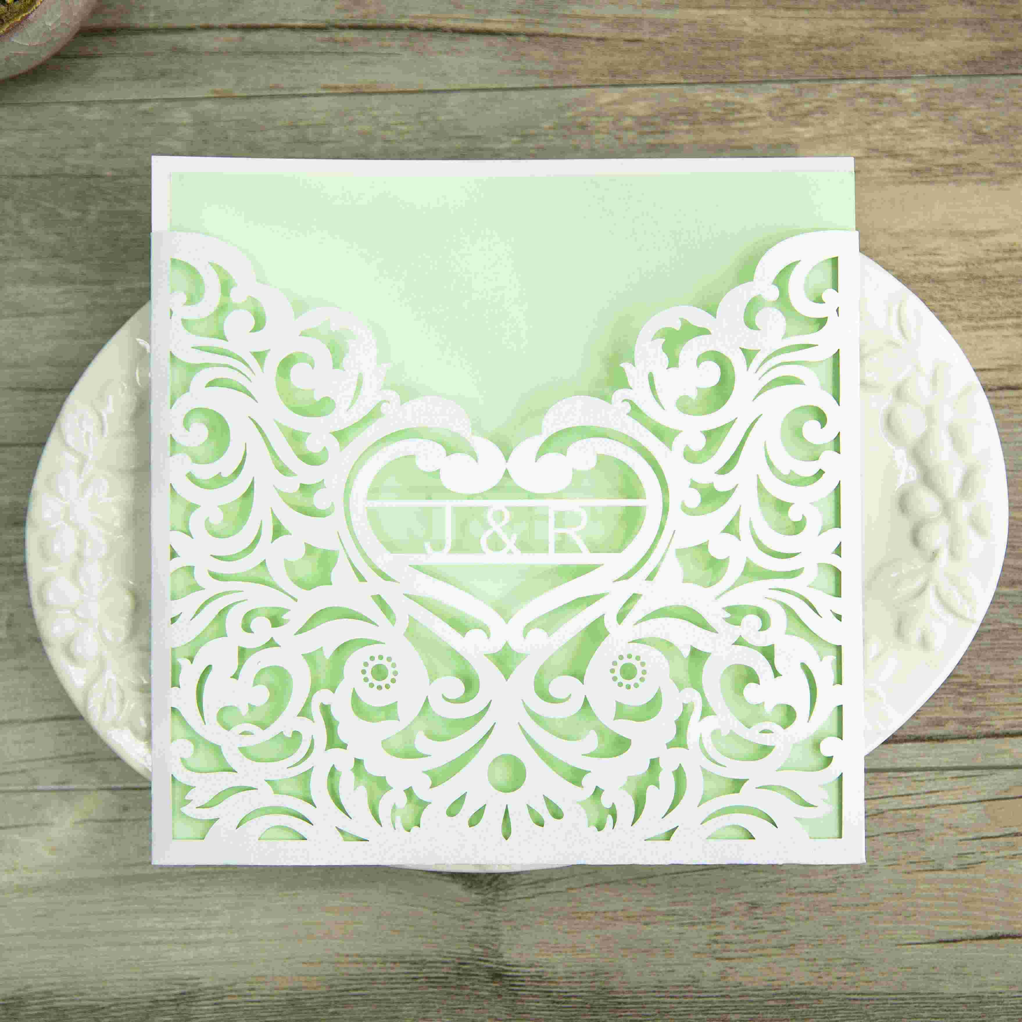 Invitaciones Corte Laser por Mayoreo Personalizada WPL0143