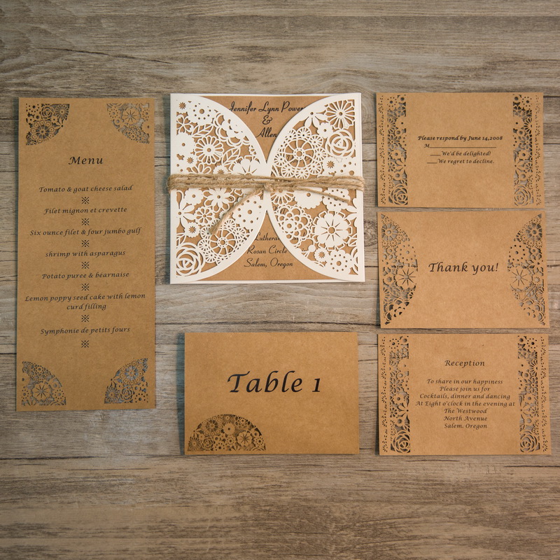 Corte Láser Tarjetas de Mesero WPL0080-WZL0006