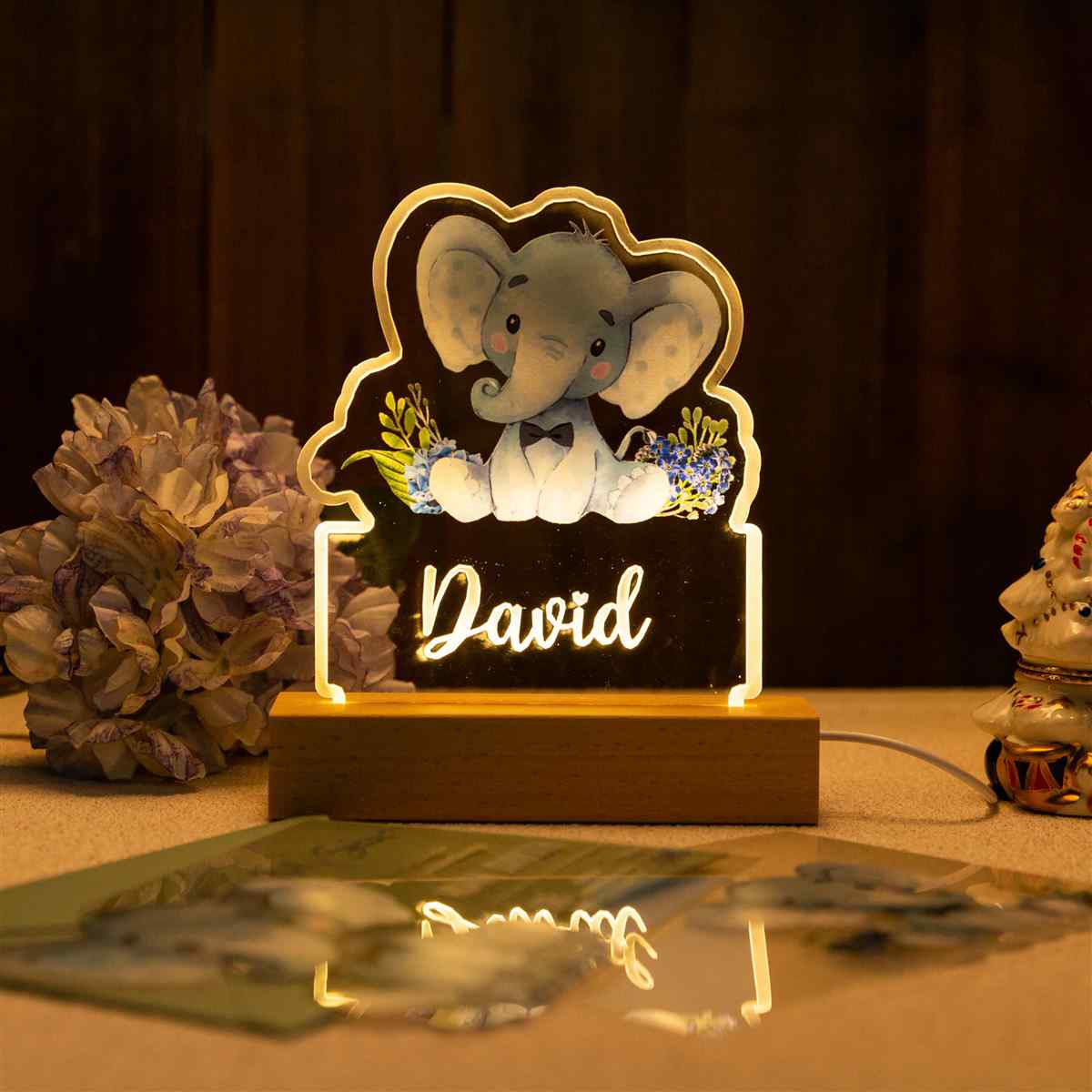 Led Luz Recuerdo Elefante para Bebe YKTG21